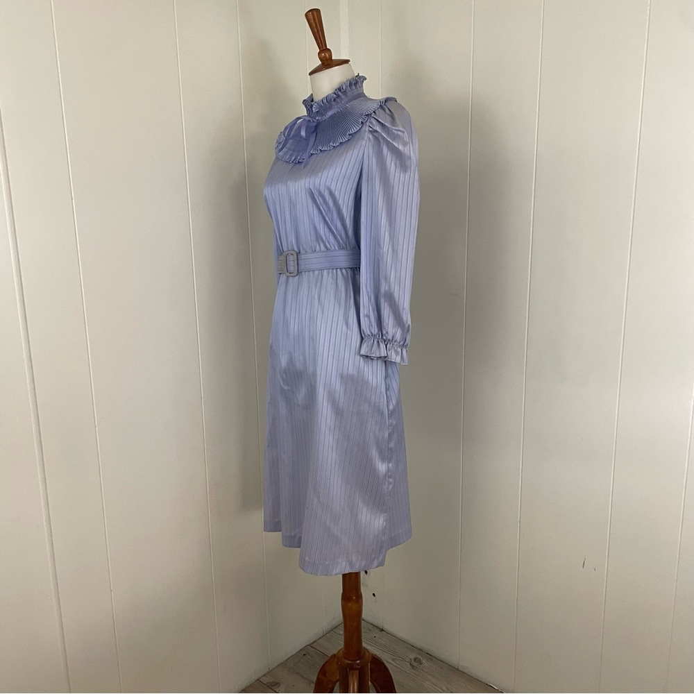 Vintage 70s 80s Smocked Bin‎ Long Sleeve Midi Dress - Picture 10 of 15